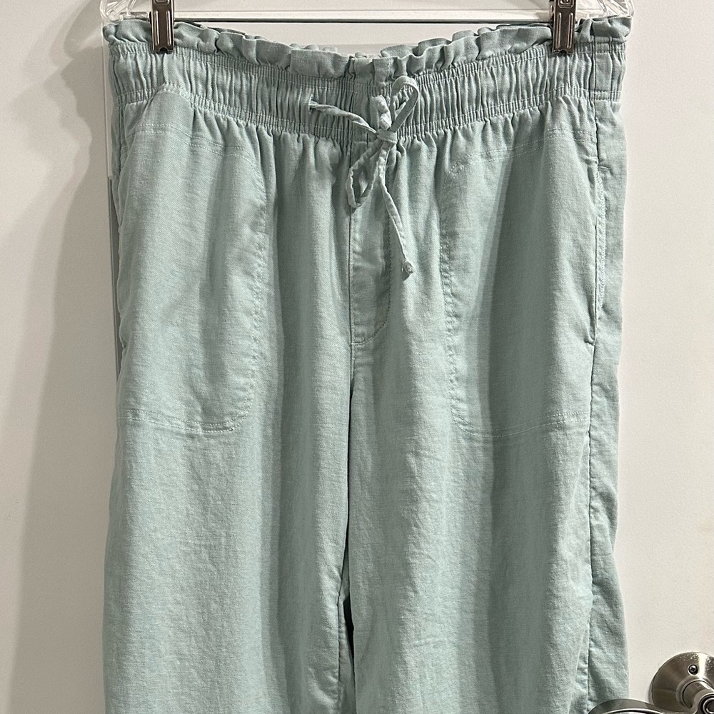 American Eagle Light Green Linen Pants